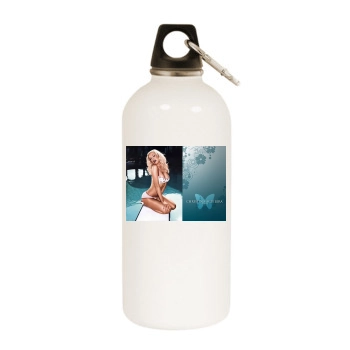 Christina Aguilera White Water Bottle With Carabiner