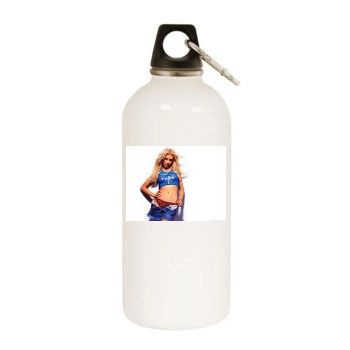 Christina Aguilera White Water Bottle With Carabiner