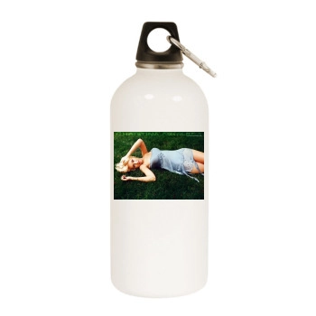 Christina Aguilera White Water Bottle With Carabiner