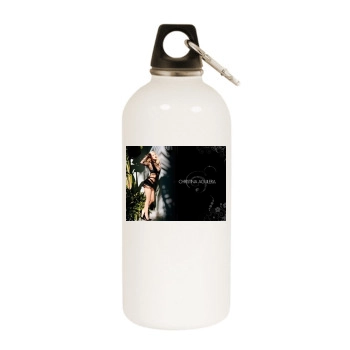 Christina Aguilera White Water Bottle With Carabiner