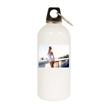 Christina Aguilera White Water Bottle With Carabiner