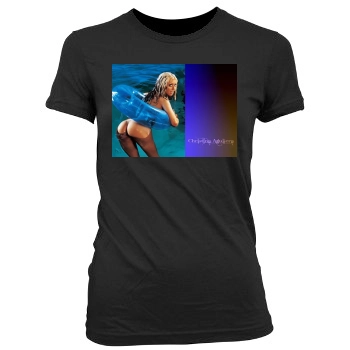 Christina Aguilera Women's Junior Cut Crewneck T-Shirt