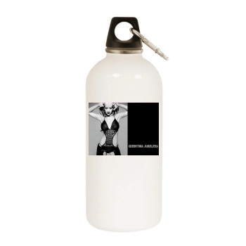 Christina Aguilera White Water Bottle With Carabiner