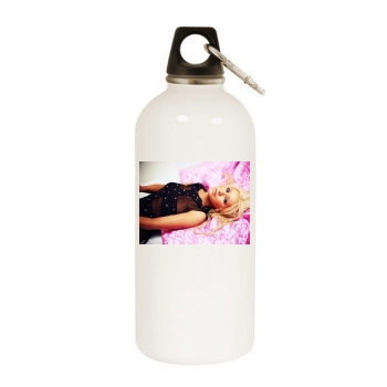 Christina Aguilera White Water Bottle With Carabiner