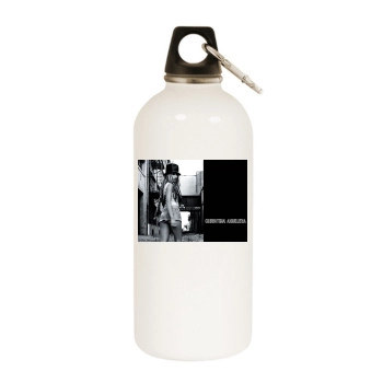 Christina Aguilera White Water Bottle With Carabiner