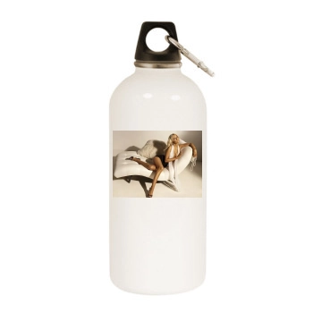 Christina Aguilera White Water Bottle With Carabiner