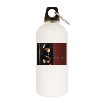 Christina Aguilera White Water Bottle With Carabiner