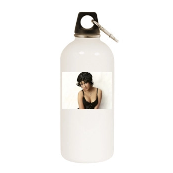 Christina Aguilera White Water Bottle With Carabiner