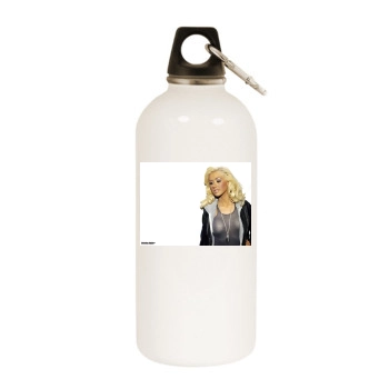 Christina Aguilera White Water Bottle With Carabiner