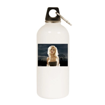 Christina Aguilera White Water Bottle With Carabiner