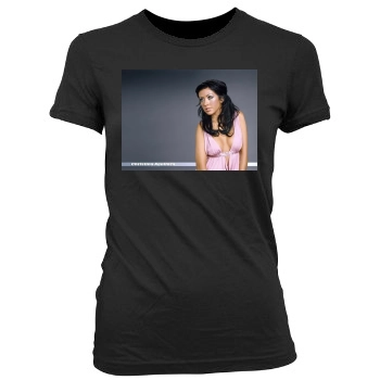 Christina Aguilera Women's Junior Cut Crewneck T-Shirt