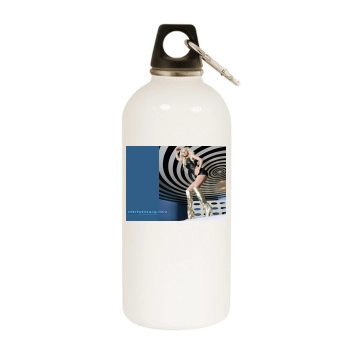 Christina Aguilera White Water Bottle With Carabiner