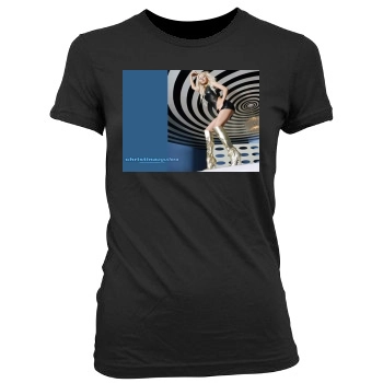 Christina Aguilera Women's Junior Cut Crewneck T-Shirt