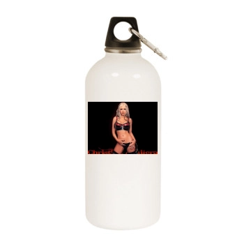 Christina Aguilera White Water Bottle With Carabiner