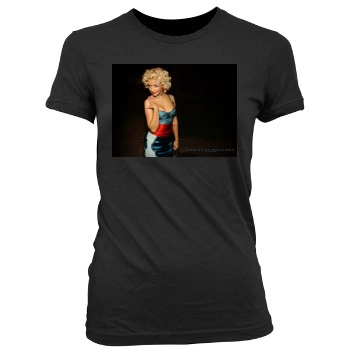 Christina Aguilera Women's Junior Cut Crewneck T-Shirt