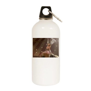 Christina Aguilera White Water Bottle With Carabiner