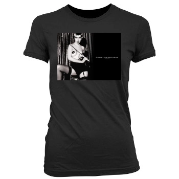 Christina Aguilera Women's Junior Cut Crewneck T-Shirt