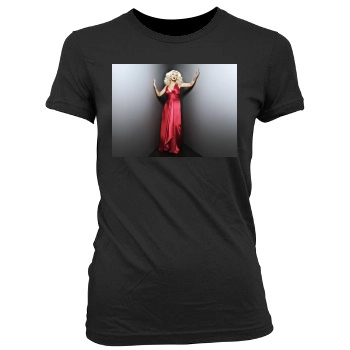 Christina Aguilera Women's Junior Cut Crewneck T-Shirt