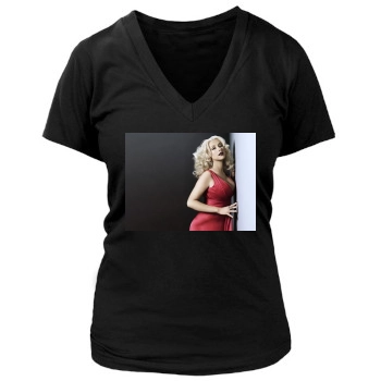 Christina Aguilera Women's Deep V-Neck TShirt