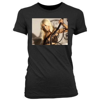 Christina Aguilera Women's Junior Cut Crewneck T-Shirt