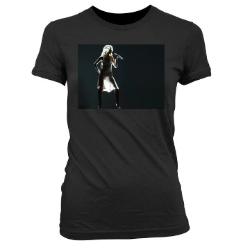 Christina Aguilera Women's Junior Cut Crewneck T-Shirt