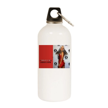 Christina Aguilera White Water Bottle With Carabiner