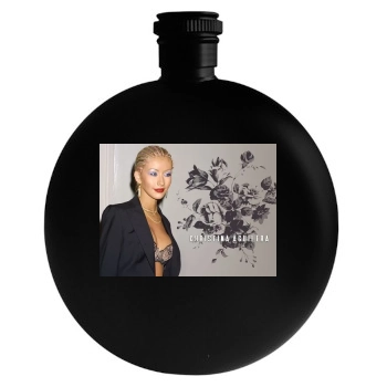 Christina Aguilera Round Flask