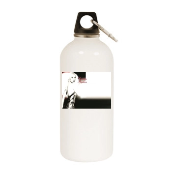 Christina Aguilera White Water Bottle With Carabiner