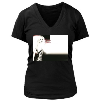 Christina Aguilera Women's Deep V-Neck TShirt