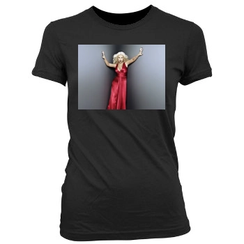 Christina Aguilera Women's Junior Cut Crewneck T-Shirt