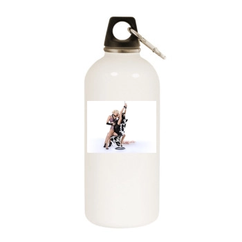 Christina Aguilera White Water Bottle With Carabiner