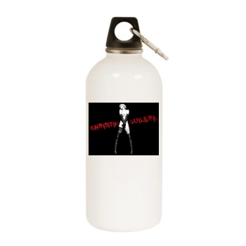 Christina Aguilera White Water Bottle With Carabiner