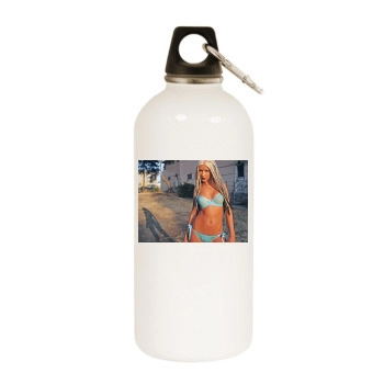 Christina Aguilera White Water Bottle With Carabiner