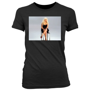 Christina Aguilera Women's Junior Cut Crewneck T-Shirt