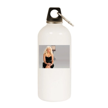 Christina Aguilera White Water Bottle With Carabiner