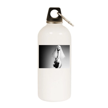 Christina Aguilera White Water Bottle With Carabiner