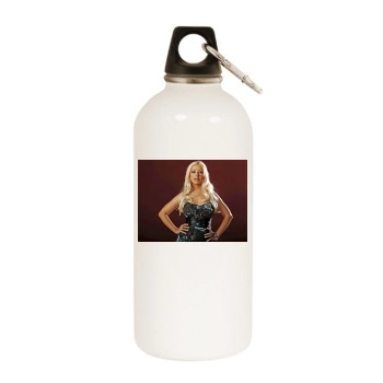 Christina Aguilera White Water Bottle With Carabiner