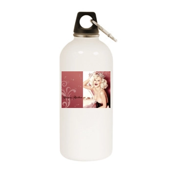 Christina Aguilera White Water Bottle With Carabiner