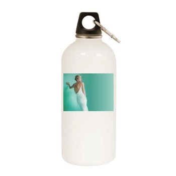 Christina Applegate White Water Bottle With Carabiner