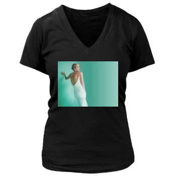 Christina Applegate Women's Deep V-Neck TShirt