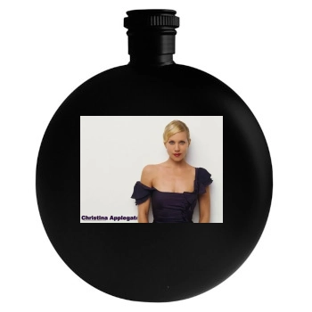 Christina Applegate Round Flask