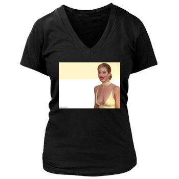 Christina Applegate Women's Deep V-Neck TShirt