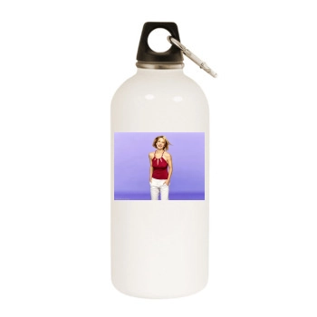 Christina Applegate White Water Bottle With Carabiner