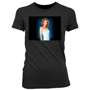 Christina Applegate Women's Junior Cut Crewneck T-Shirt