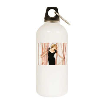 Christina Applegate White Water Bottle With Carabiner