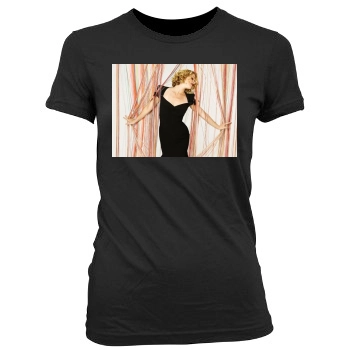 Christina Applegate Women's Junior Cut Crewneck T-Shirt