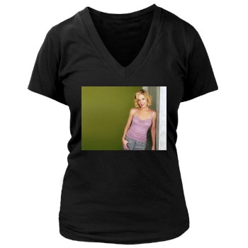 Christina Applegate Women's Deep V-Neck TShirt