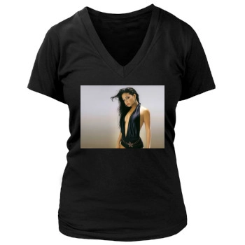 Christina Milian Women's Deep V-Neck TShirt