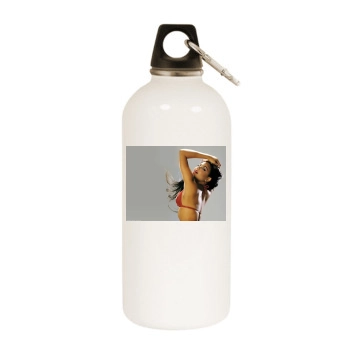 Christina Milian White Water Bottle With Carabiner