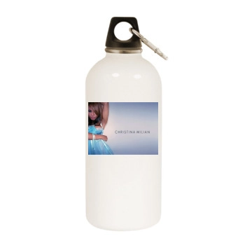 Christina Milian White Water Bottle With Carabiner